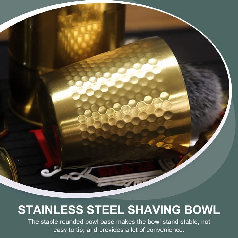 Stainless Steel Hammered Texture Golden Glass