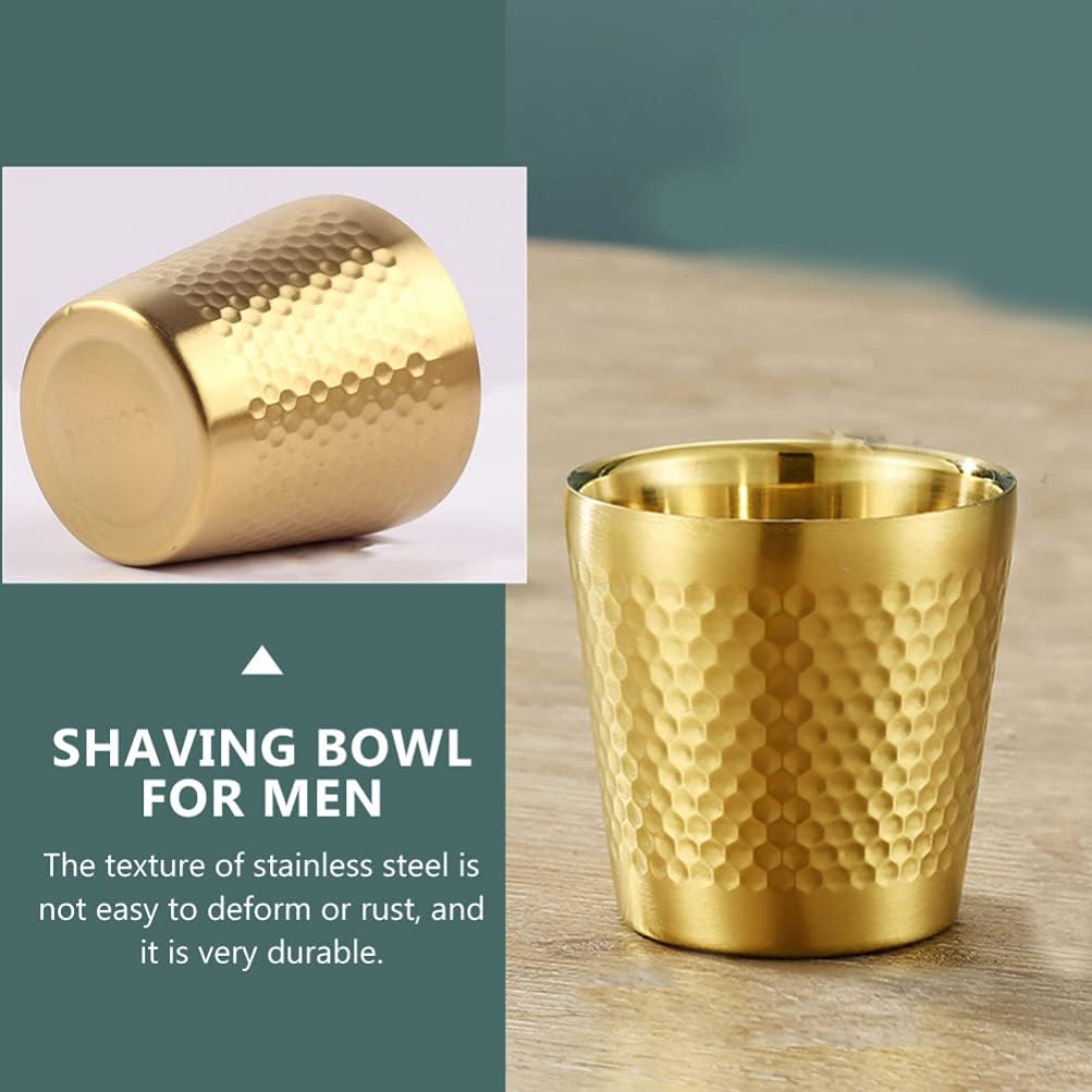 Stainless Steel Hammered Texture Golden Glass