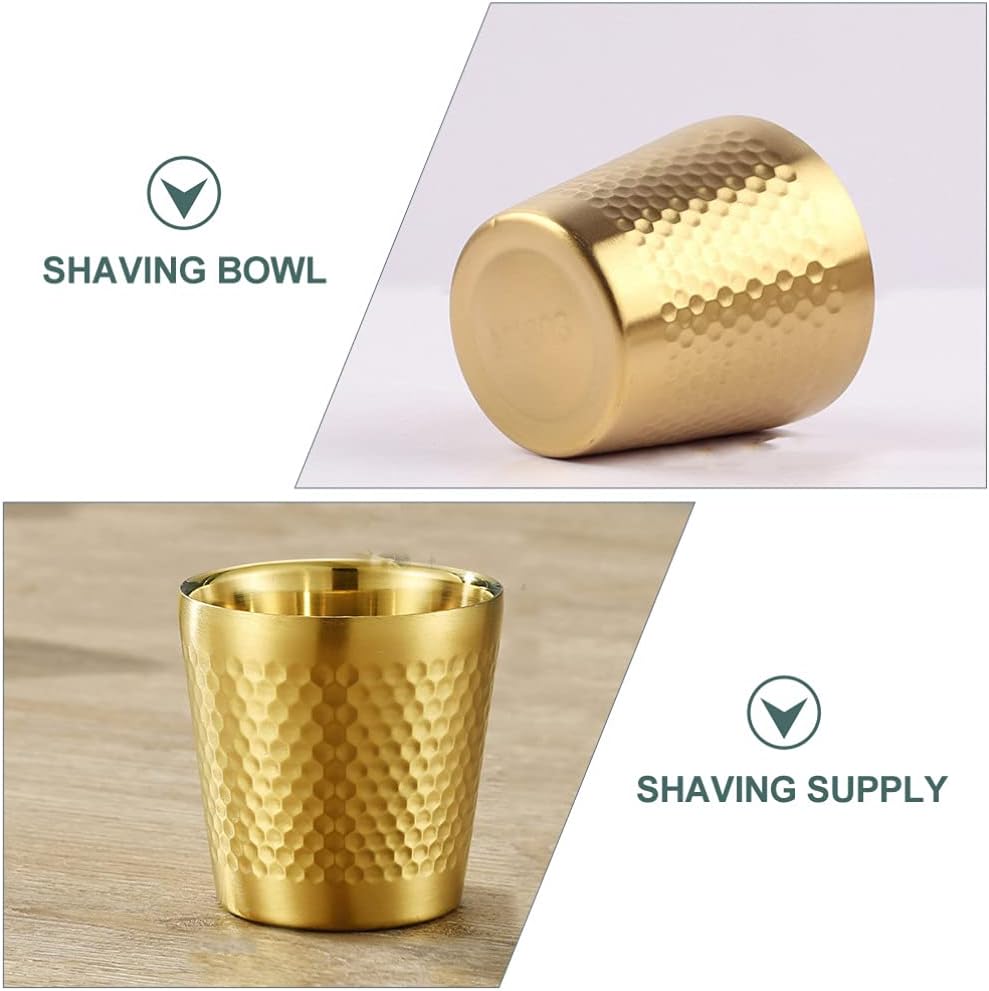 Stainless Steel Hammered Texture Golden Glass