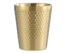 Stainless Steel Hammered Texture Golden Glass