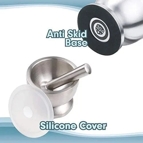 Stainless Steel Herb Spice Grinder Mortar and Pestle Set