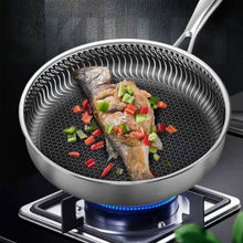 Double Sided Honeycomb Laser Coated Frying Pan