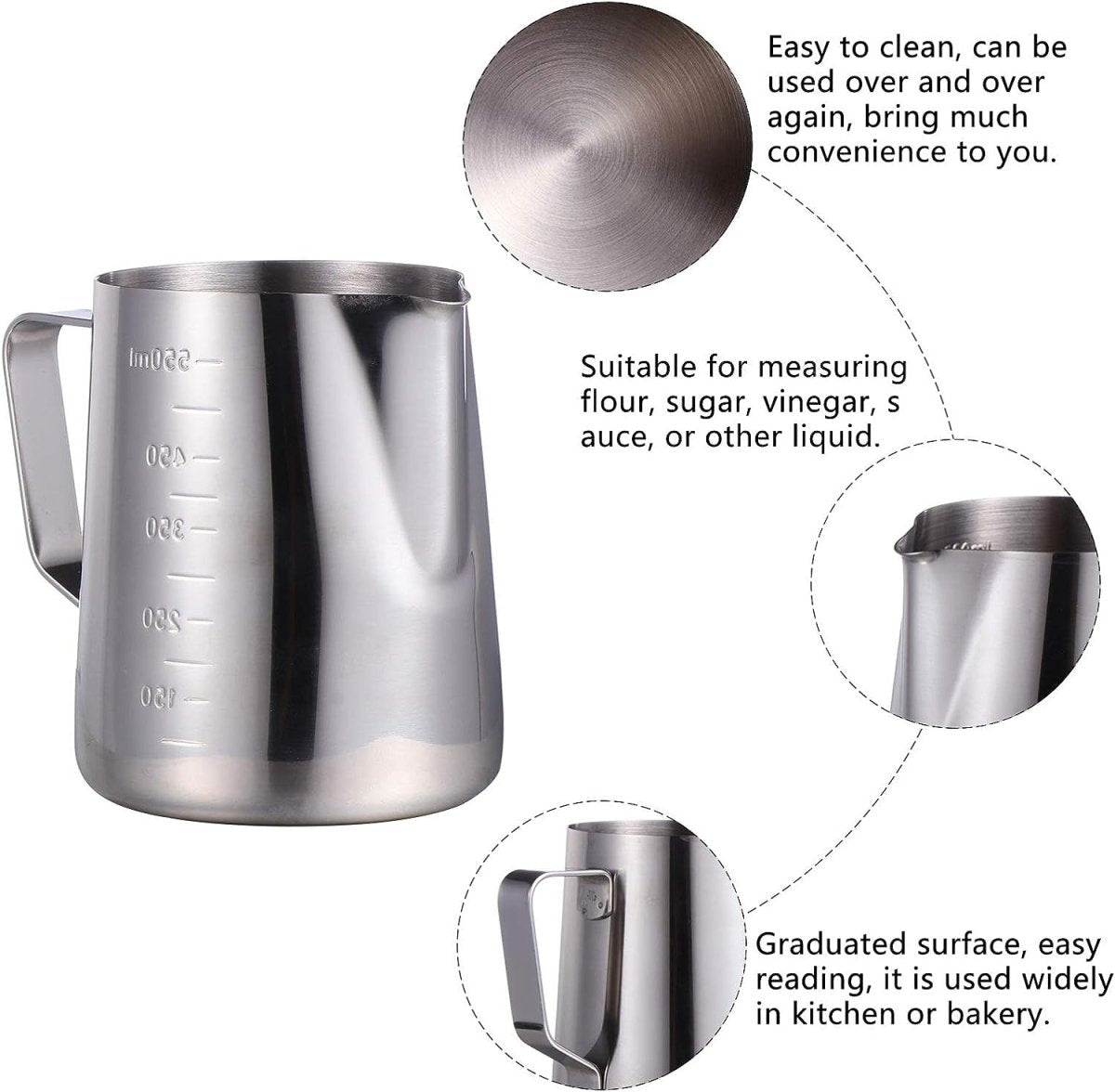 Stainless Steel Milk Fother Pitcher