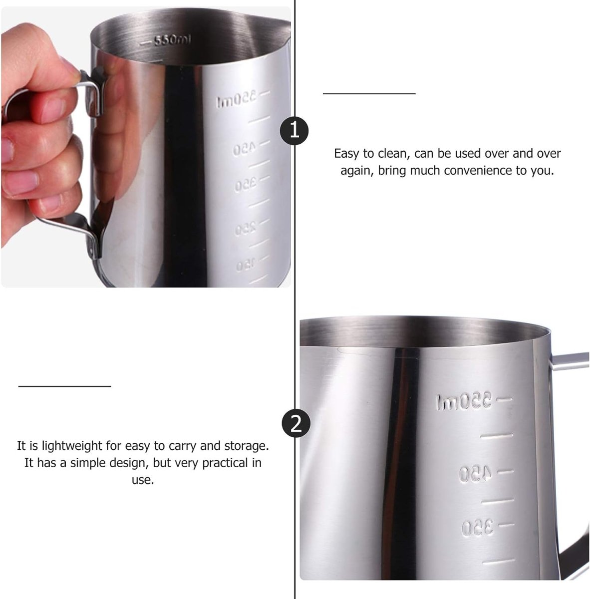 Stainless Steel Milk Fother Pitcher