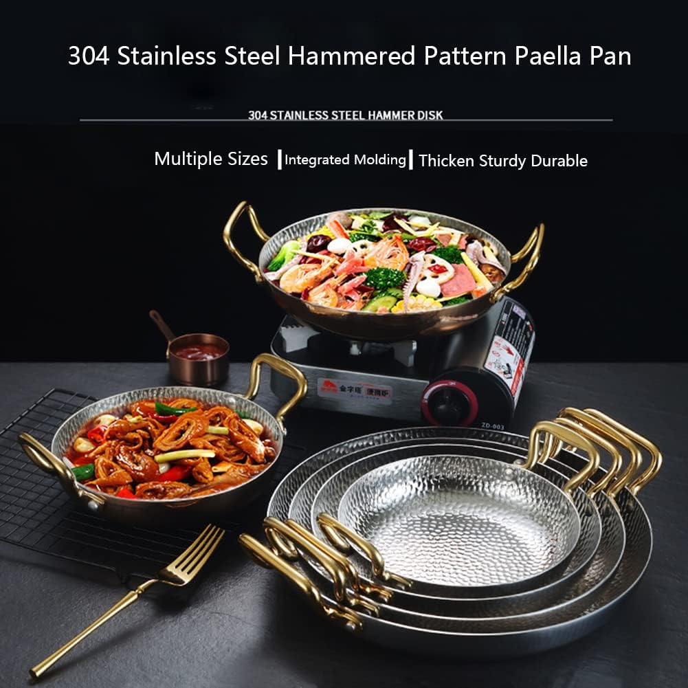 Stainless Steel Nonstick Frying Pan Spanish Paella Pan