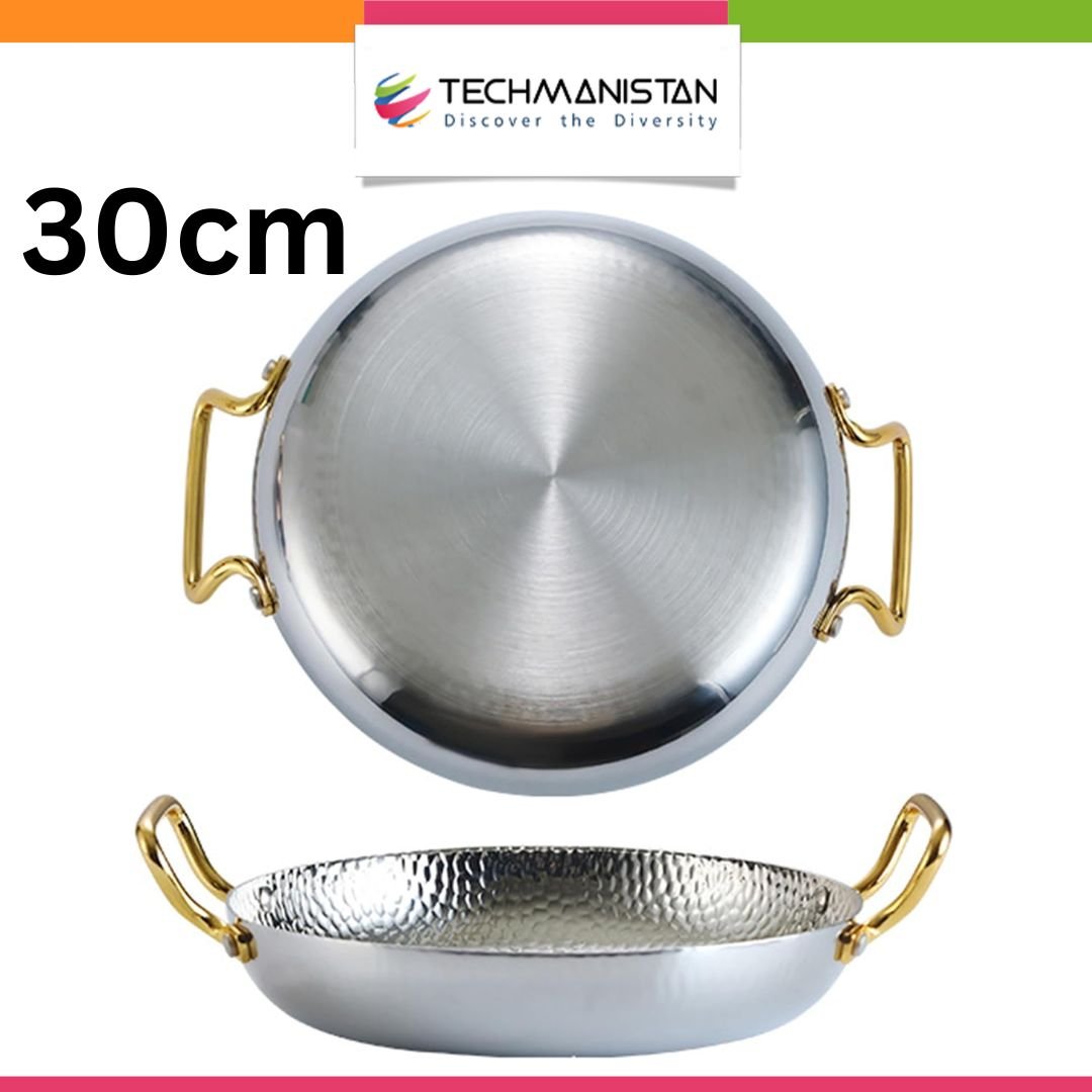 Stainless Steel Nonstick Frying Pan Spanish Paella Pan