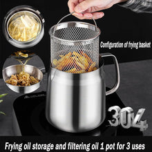 Stainless Steel Oil Pot with Strainer and Frying Basket