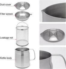 Stainless Steel Oil Pot with Strainer and Frying Basket