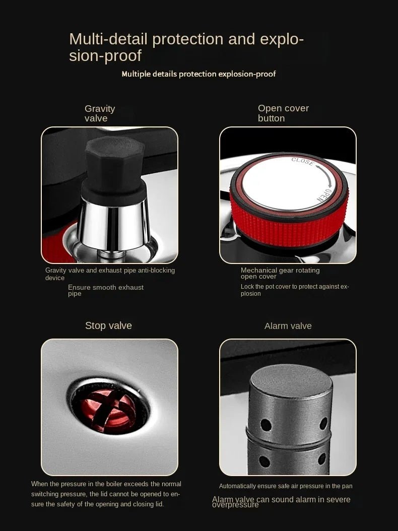 Pressure Cooker New Design – 304 Stainless Steel | 4L to 12L | Buy in Pakistan
