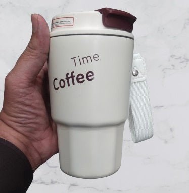 Stainless Steel Reusable Coffee Cup with Colored Lid