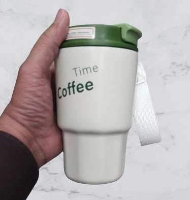 Stainless Steel Reusable Coffee Cup with Colored Lid