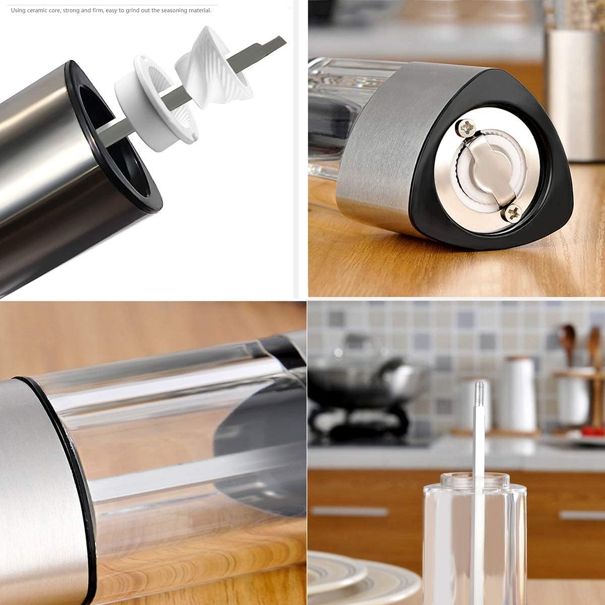 Stainless Steel Salt and Pepper Mill Grinder (1 Piece)