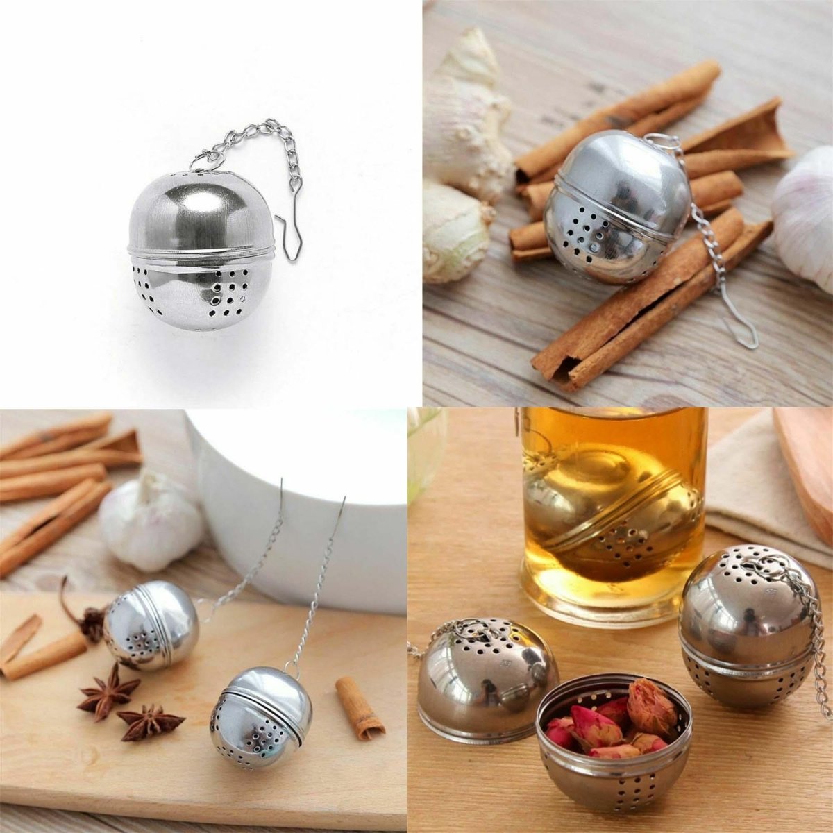 Stainless Steel Tea Infuser With Hanging Chain