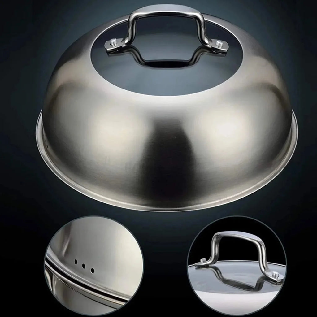 Stainless Steel Three Layers Steamer Pot With Glass Lid