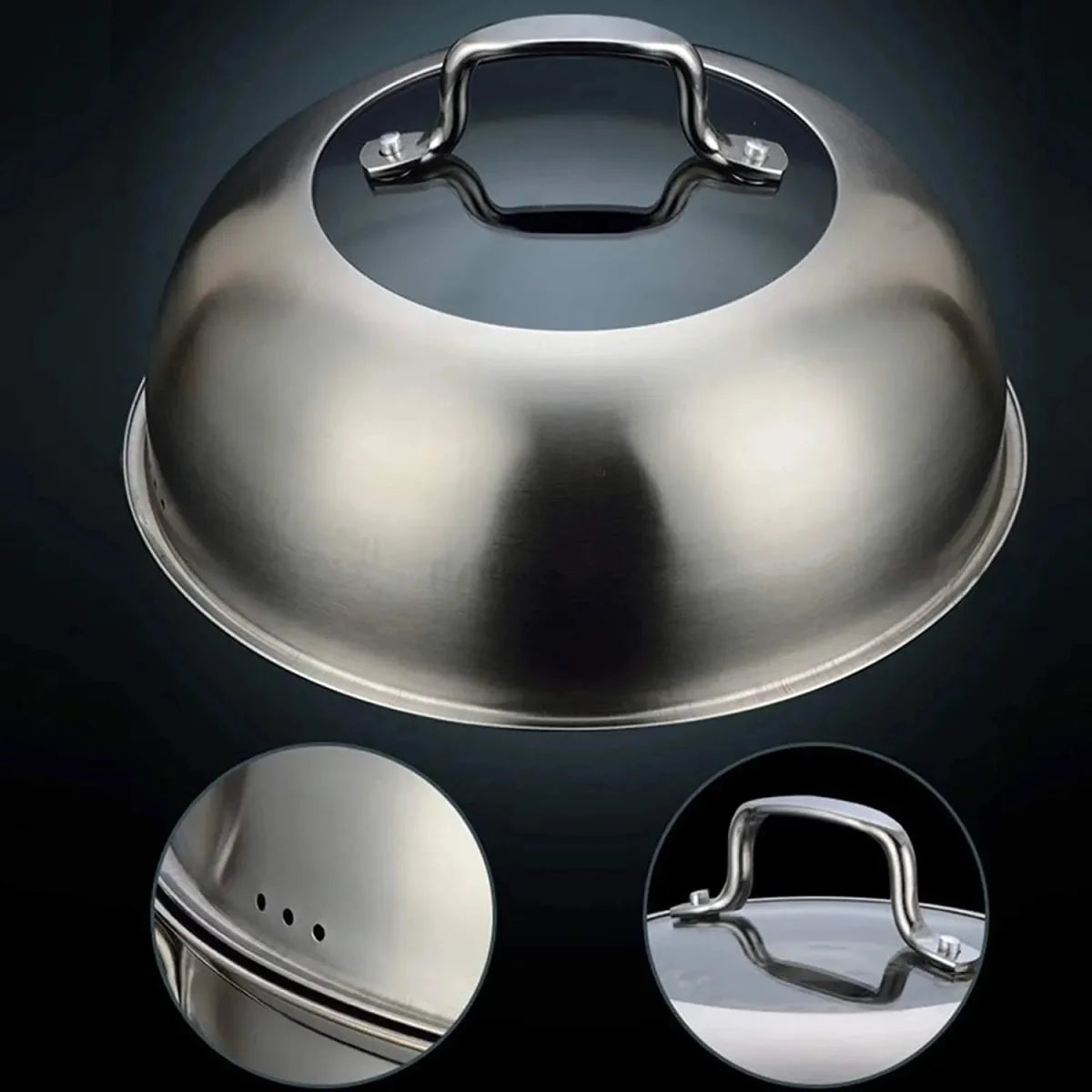 Stainless Steel Three Layers Steamer Pot With Glass Lid