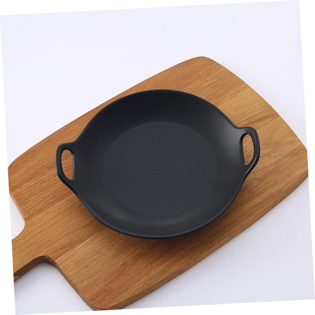 Stoneware Food Serving Tray with Handle