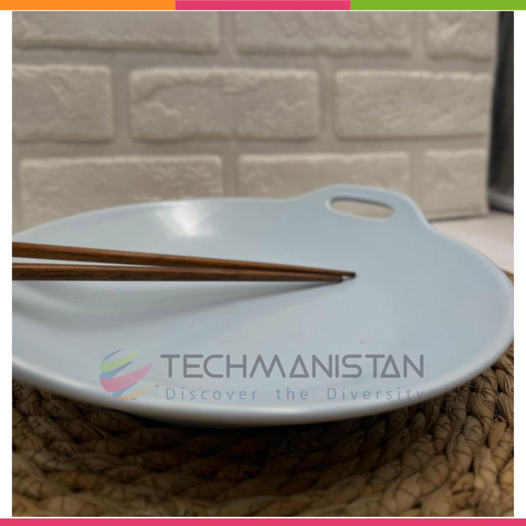 Stoneware Food Serving Tray with Handle