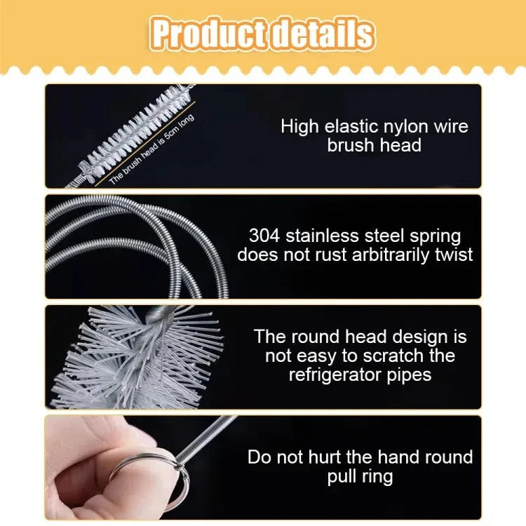 Techmanistan 1M Extra Long Flexible Tube Pipe Cleaner Brush Fridge Cleaning Tool
