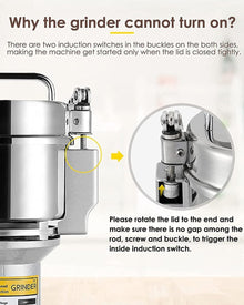 400Grams High-Speed Electric Grain Grinder Mill Stainless Steel Powder Grinder