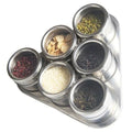 Techmanistan Magnetic Spice Tins with Rack Triangular Storage Jar with Holder