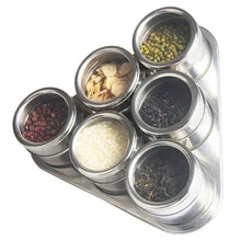 Magnetic Spice Tins with Rack Triangular Storage Jar with Holder