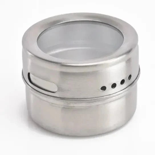 Techmanistan Magnetic Spice Tins with Rack Triangular Storage Jar with Holder
