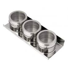 Magnetic Spice Tins with Rack Triangular Storage Jar with Holder