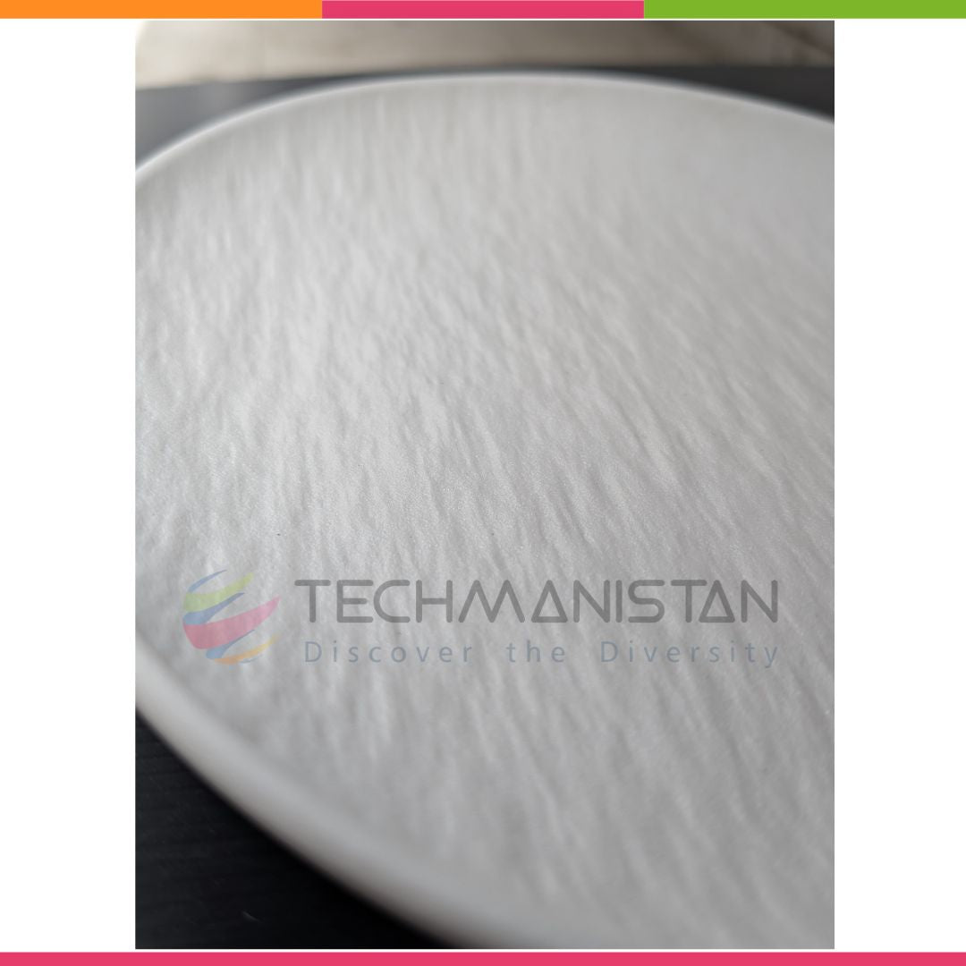 Textured Stoneware Oval Serving Plate