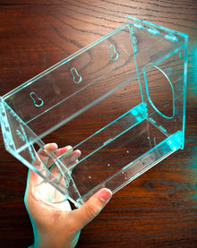 Transparent Acrylic Window Clear Bird Feeders with FREE Birds Feed