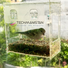 Transparent Acrylic Window Clear Bird Feeders with FREE Birds Feed