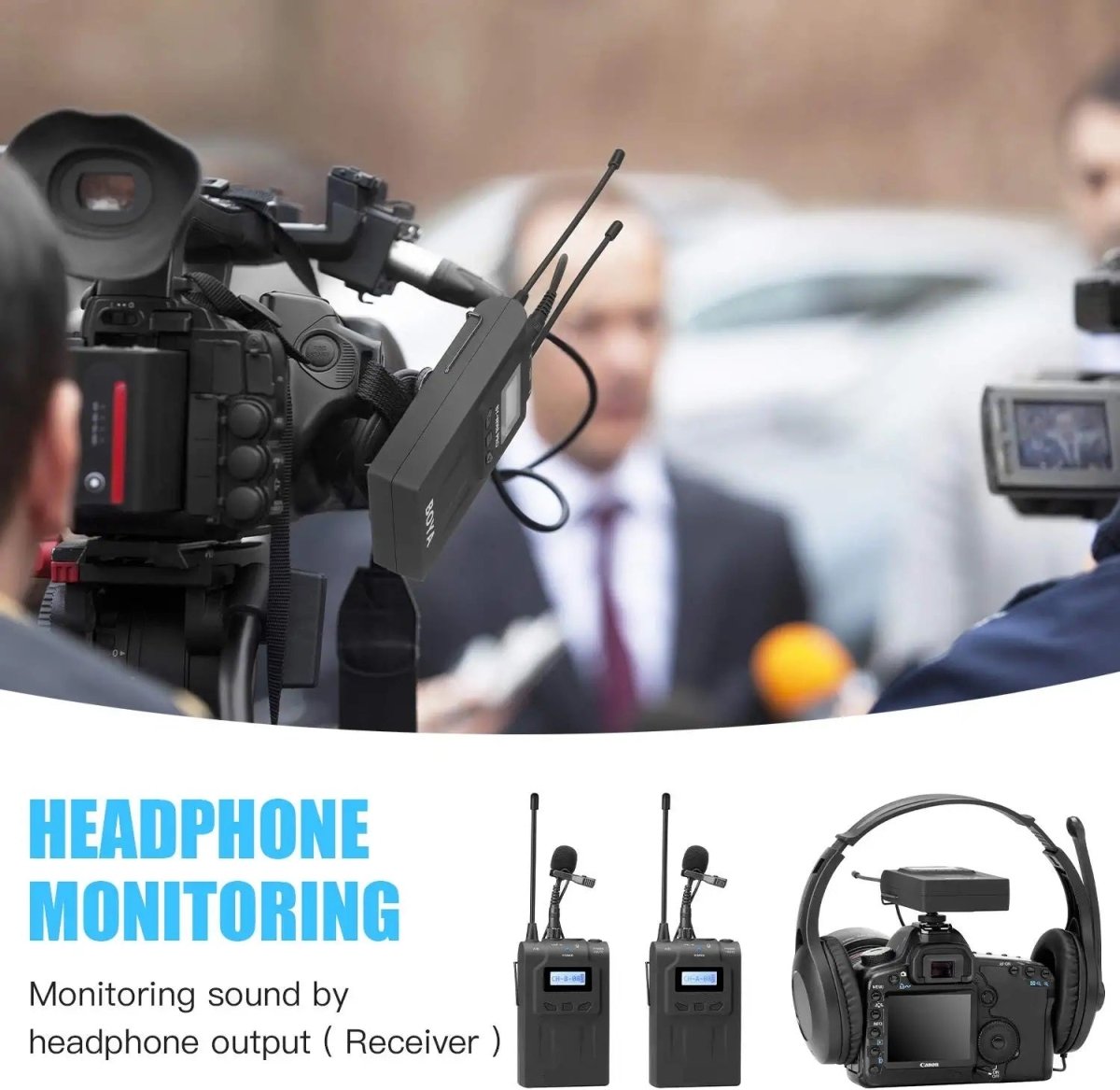 UHF Dual Channel Wireless Microphone System