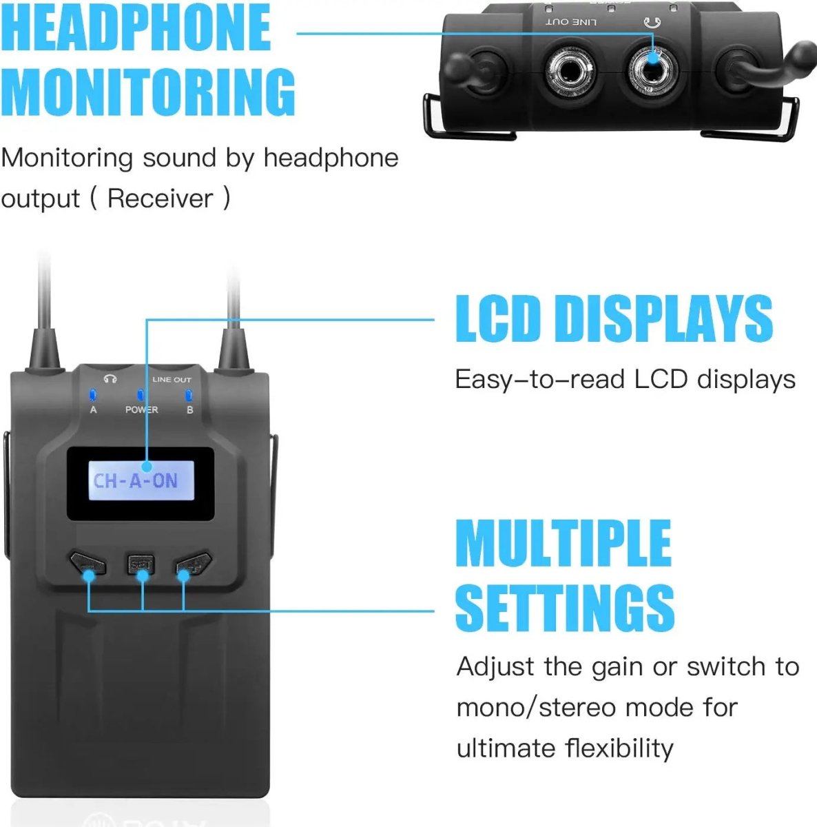 UHF Dual Channel Wireless Microphone System