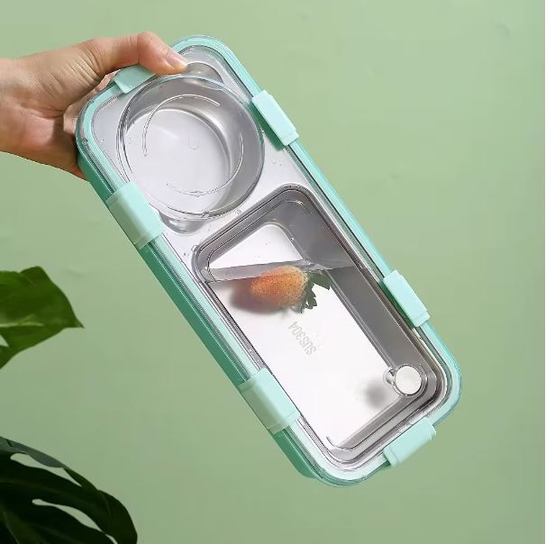 2/3 Compartment Lunch Box Stainless Steel Bento Box