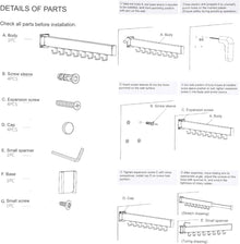 Wall Mounted Extendible Folding Clothes Hanger