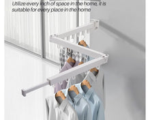 Wall Mounted Extendible Folding Clothes Hanger