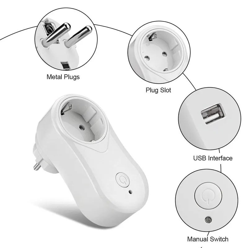 WIFI Smart Socket EU Plug USB Outlet
