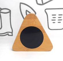 Wooden Digital Triangular Shape Desk Clock, Alarm Clock, LED Desktop Clock, Thermometer, Calendar, Date